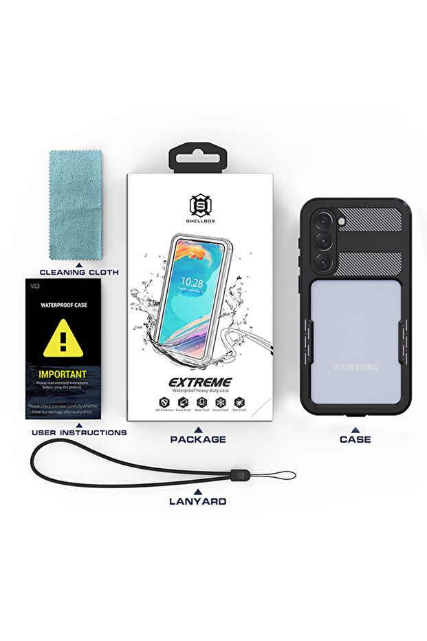 Case for Samsung Galaxy S23 Plus, Shellbox, TPU, Black - 7