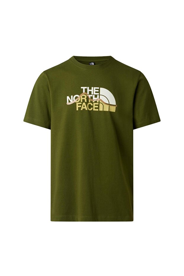 M Mountain Line Regular Short Sleeve Tee Men's T-Shirt Nf0A8Guxbri1 Green-Xl