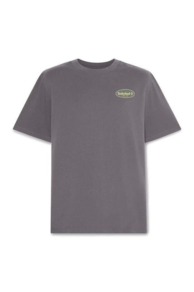 Gas Station Back Graphic Tee Men's T-Shirt Tb0A5Mq4W081 Gray-M