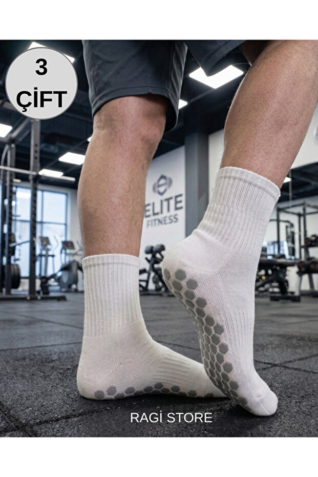 3-Piece Non-Slip Towel Men's Sports Socks