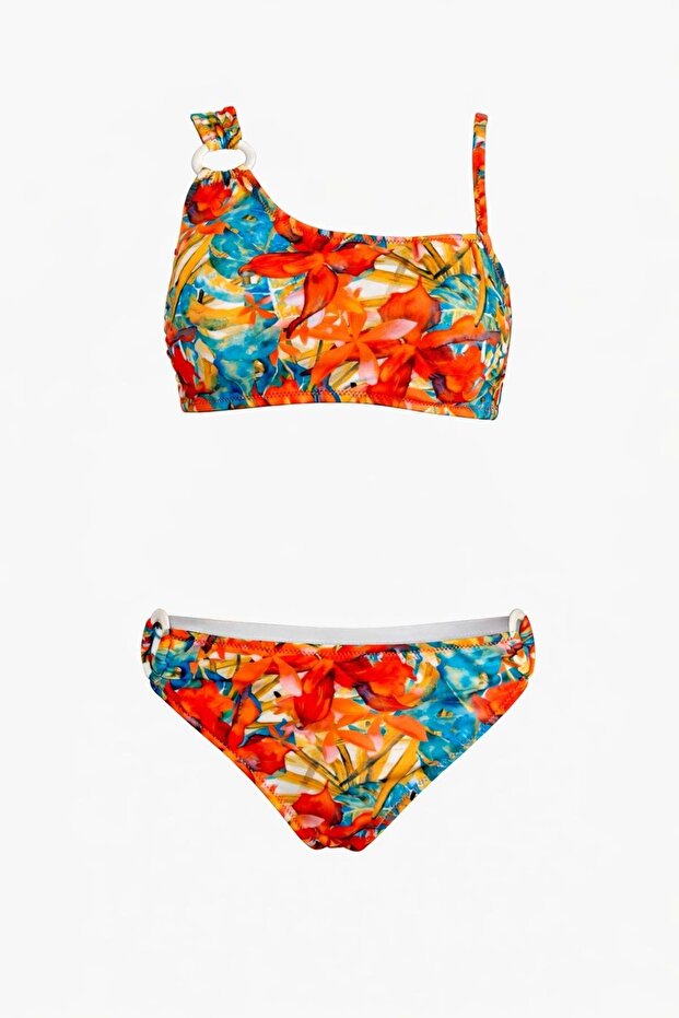 One Shoulder Ring Bikini Set - 3