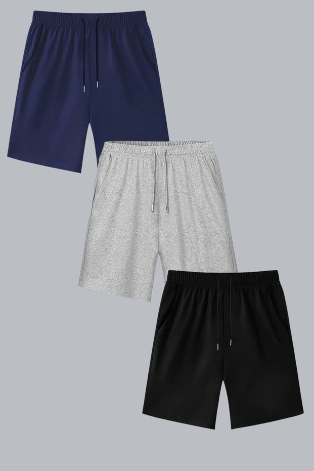 Kids Unisex Summer Shorts/Capri Set of 3 Comfortable Fit 9 Colors