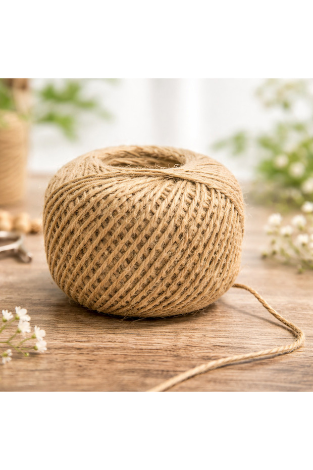 Jute Straw Twine 100 Meters Natural Burlap Twine Hobby Decoration Packaging Twine 1 Piece