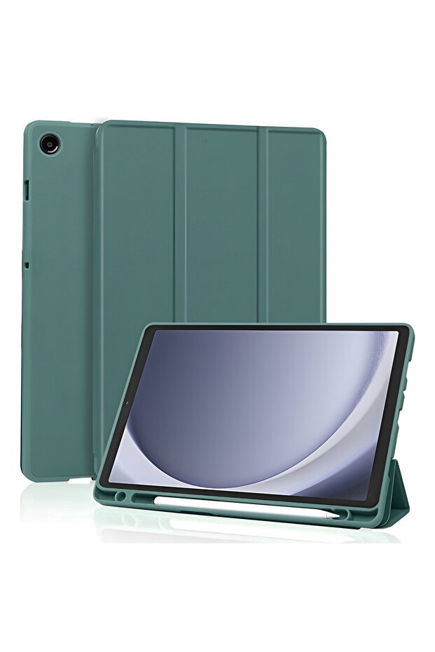 Galaxy Tab A9 tablet case, Techsuit, Clamshell Case, Green - 1