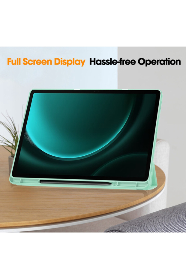 Galaxy Tab S9 FE Plus Tablet Case, Techsuit, Clamshell Case, Green - 5