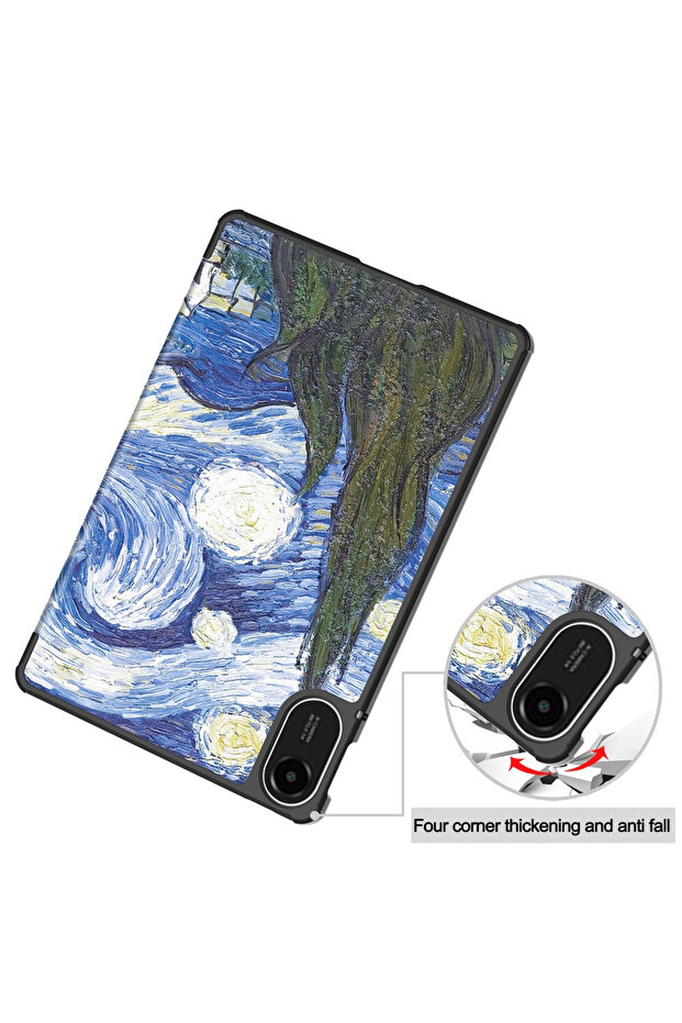 Redmi Pad tablet case, Techsuit, Clamshell Case, Red - 3