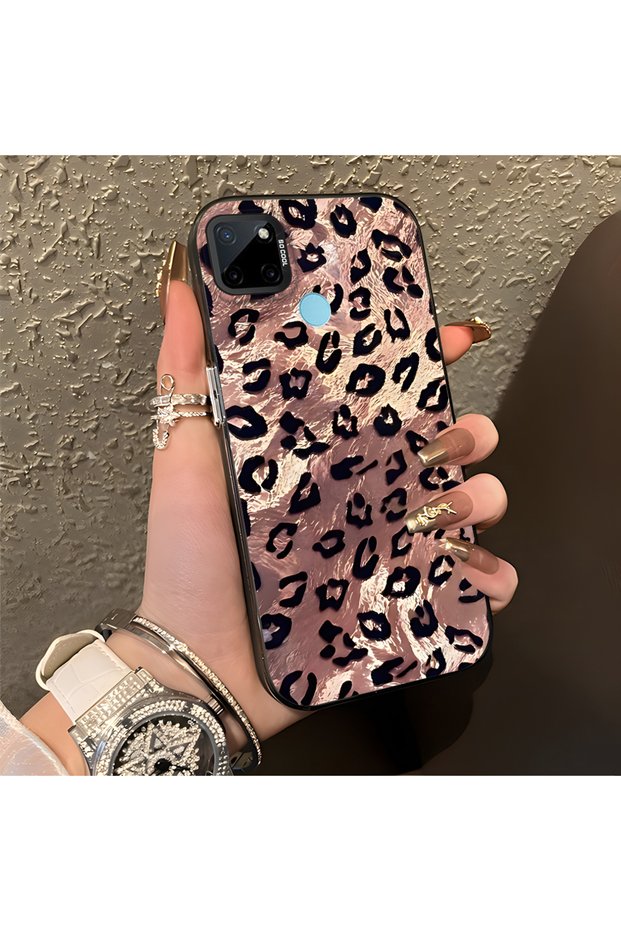 Realme C21Y/C25Y Compatible Leopard Print Shockproof Protective Phone Case
