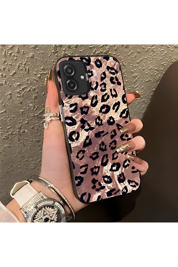Samsung Galaxy A07 4g Compatible Leopard Print Shock Resistant Protective Phone Case