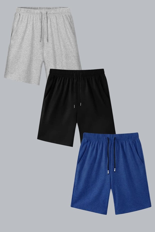 Kids Unisex Summer Shorts/Capri Set of 3 Comfortable Fit 9 Colors