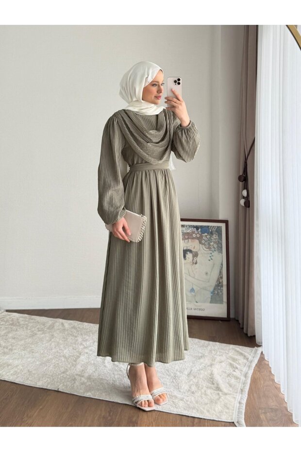 Women's Twing Flounce New Season Dress - Green