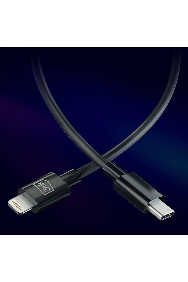 - Data Cable Hyper - USB-C To Lightning, 20W, 5A, 1.2m - Black - 5
