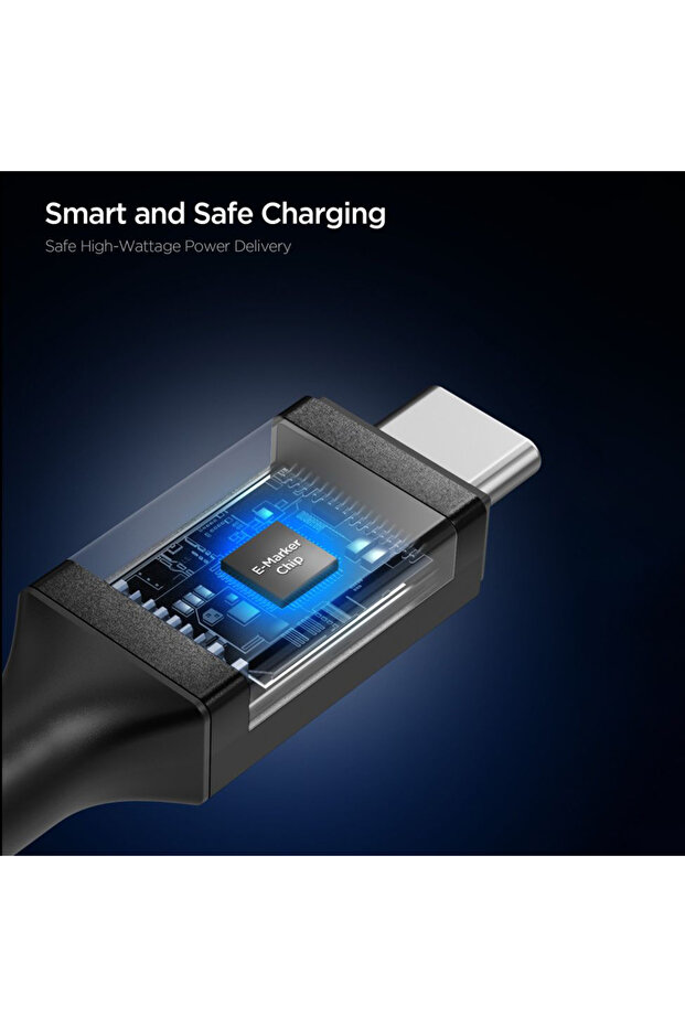 - Data Cable Essential Eb10015cc (Aca10421) - Fast Charging, USB-C, 100W, 5Gbps, E-Marker - 3