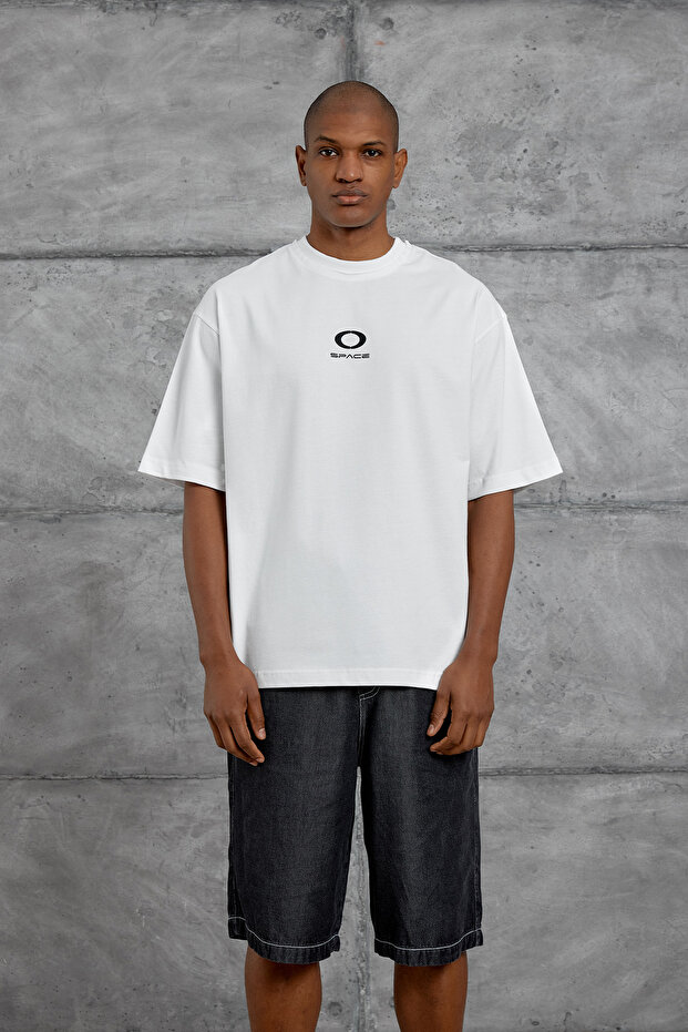 Men's T-Shirt Arka 10 White Oversize Printed