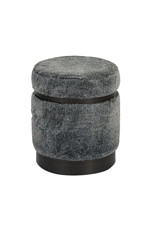 Round Ottoman-Dark Grey - 3