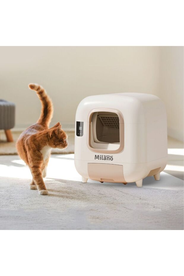 Smart Cat Litter Box with Automatic Cleaning, Odor Control & Sensor Technology