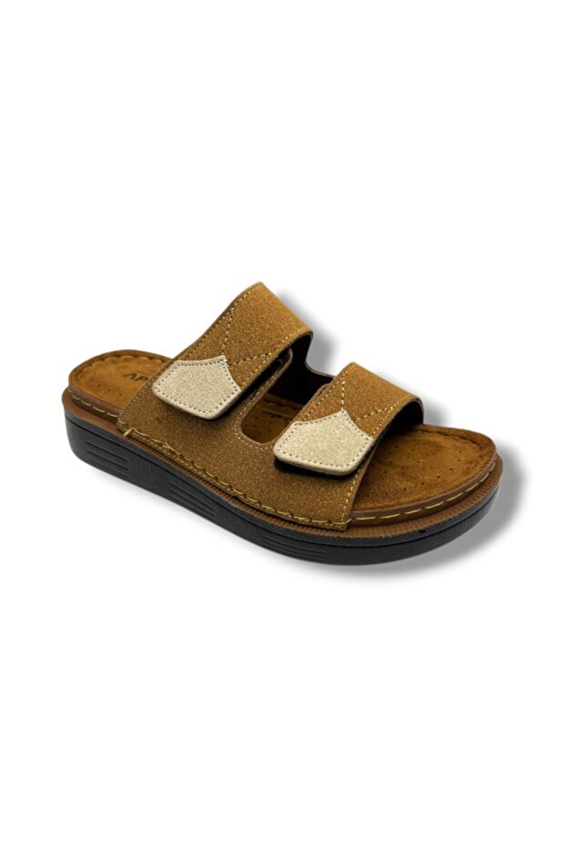 Elit 801-26 Suede Double Crinkle Ultra Soft Anatomical Women's Slippers