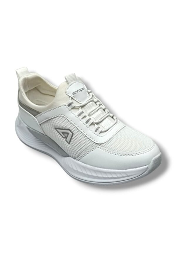 Acropol 137-26 Anorak Slip on Anatomical Women's Sneaker White Silver 36-40
