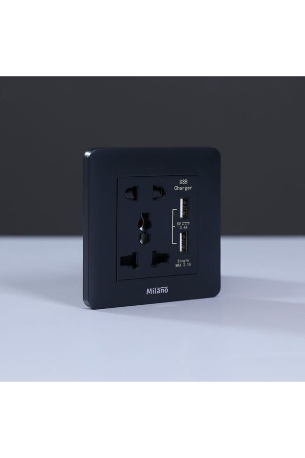 16A Single Universal Socket With Dual USB - 4