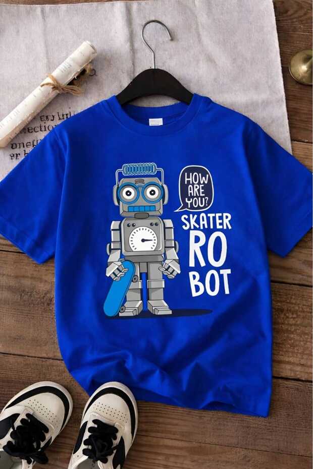 Robot How Are You Printed Unisex Children's T-Shirt 5Gh1