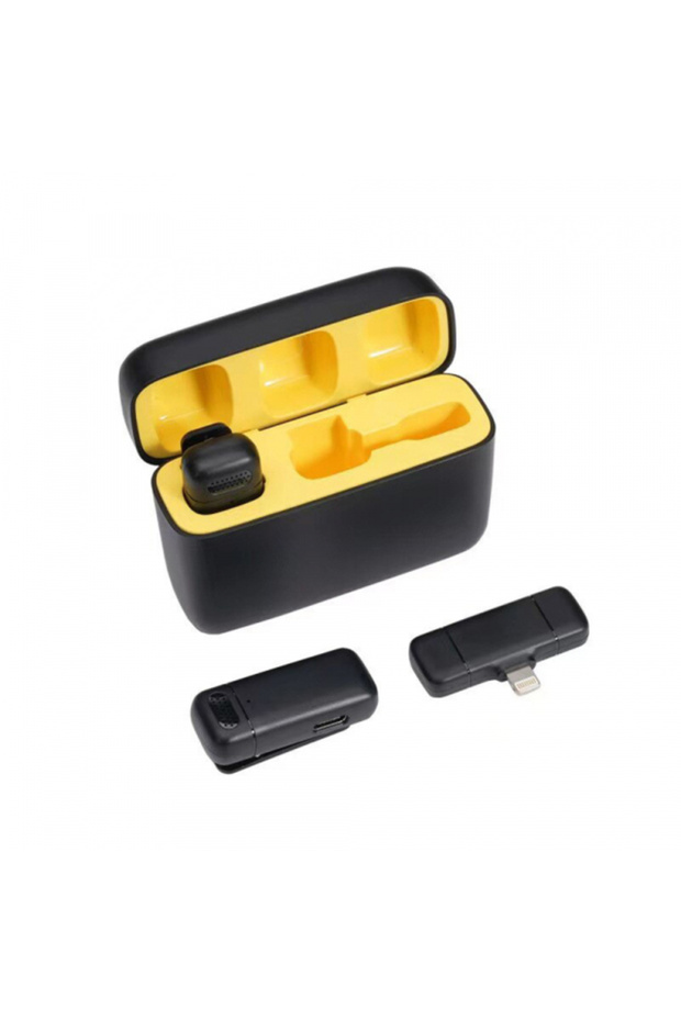 Microfon lavaliera, Techsuit, Lightning, Set 2 Bucati, Black - 1