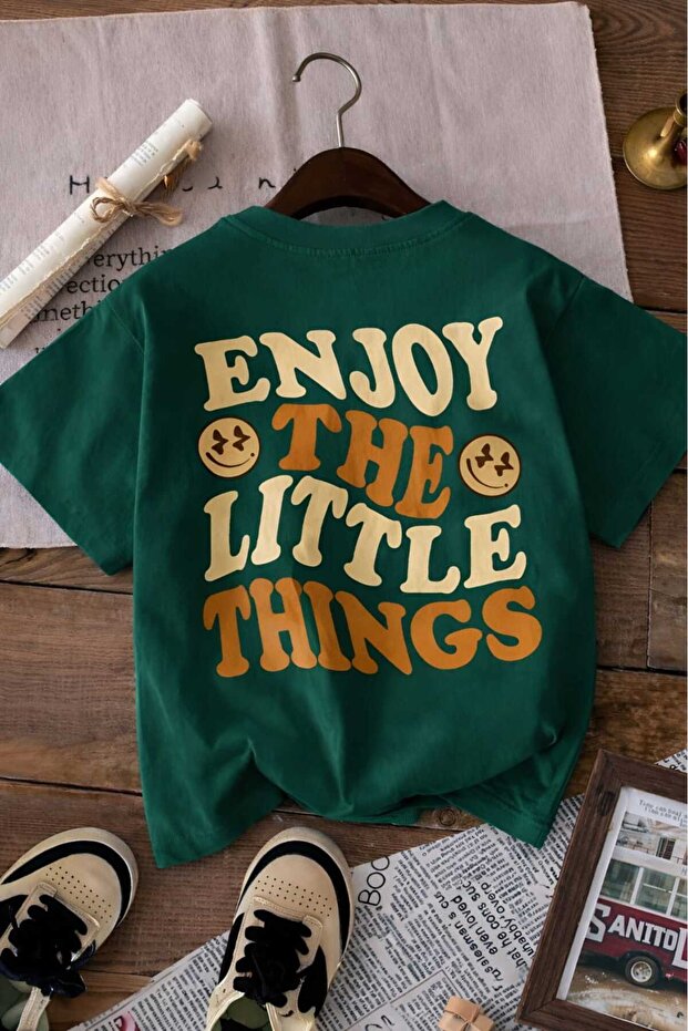 Enjoy the Little Things Printed Unisex Children's T-Shirt 5Gh4