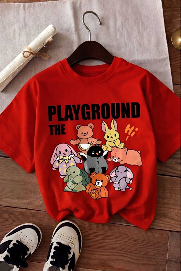Playground the Printed Unisex Children's T-Shirt 6Gh1