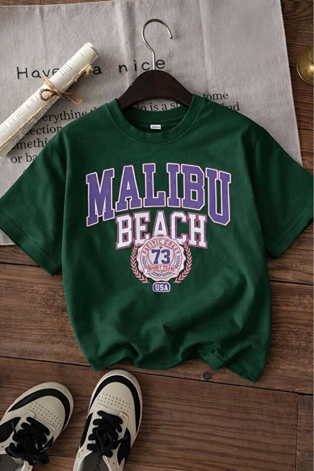 Malibu Beach Printed Unisex Children's T-Shirt 6Gh3