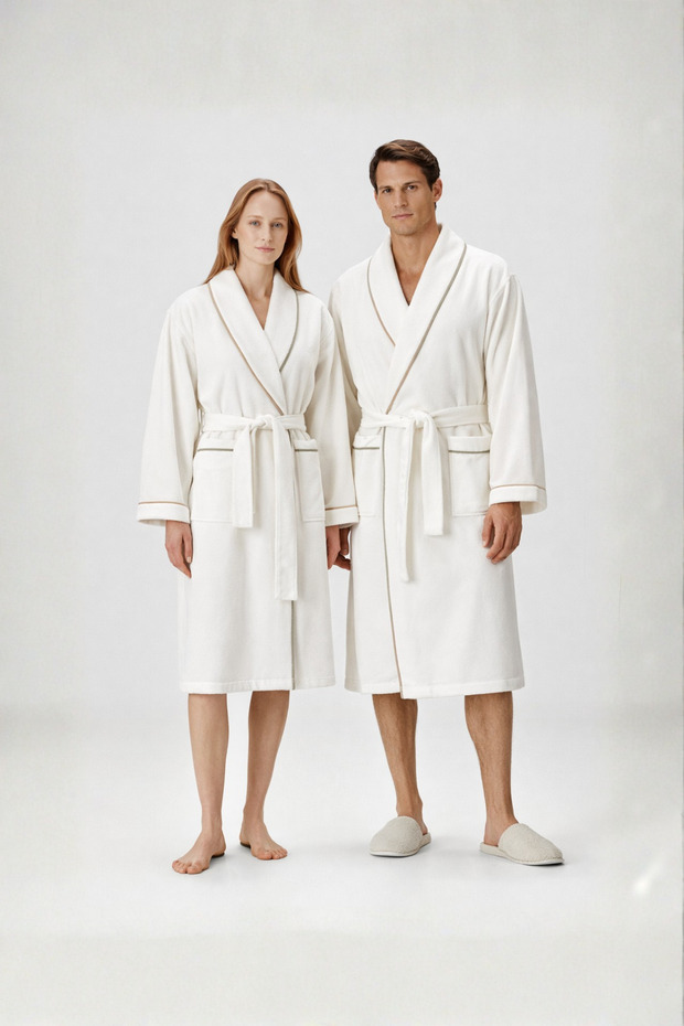 Dolce Bamboo Bathrobe Set Beige - 1