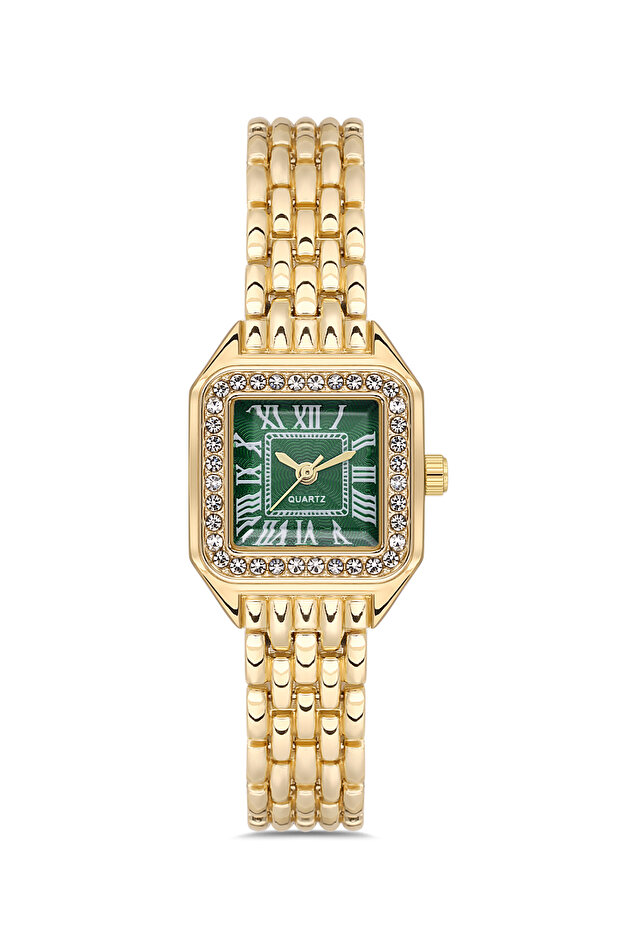 Women's Square Stone Minimal Wristwatch Tctsr008007S0514