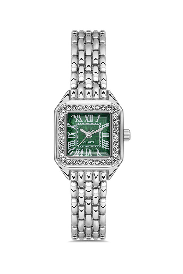 Women's Square Stone Minimal Wristwatch Tctsr008004S0511