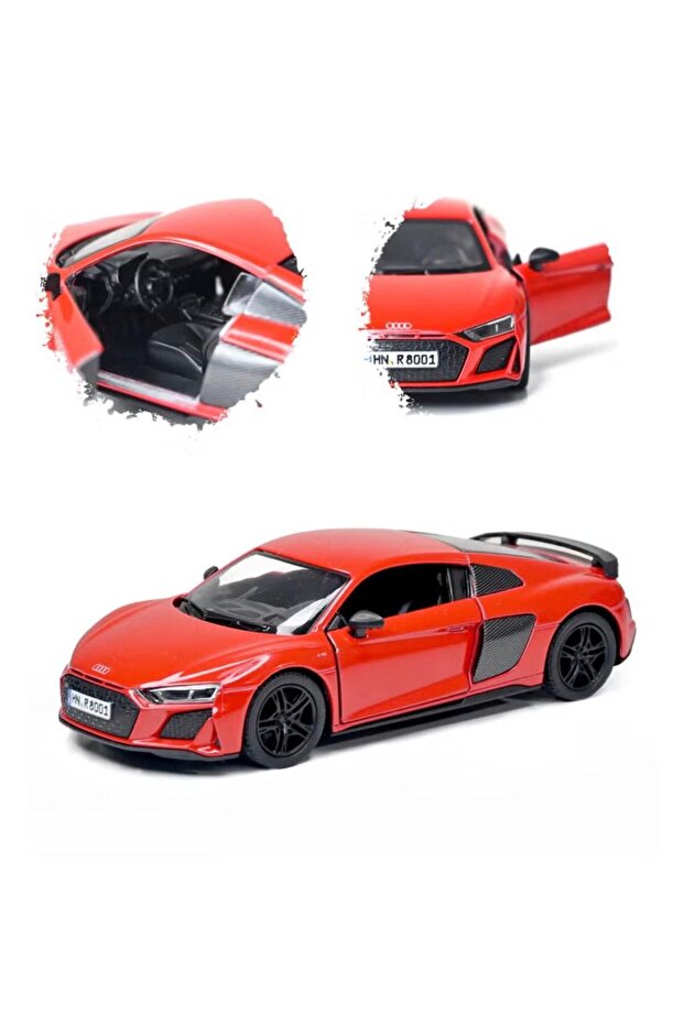 1:36 Scale 2020 Audi R8 Coupe Door Openable Pull Back Action Diecast Model Alloy Metal Toy Car