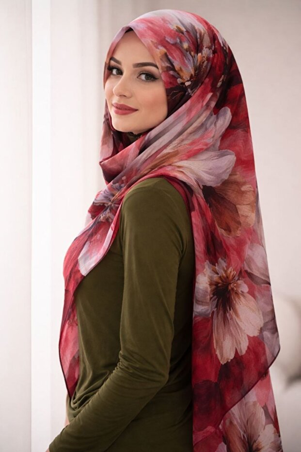 Patterned cotton shawl