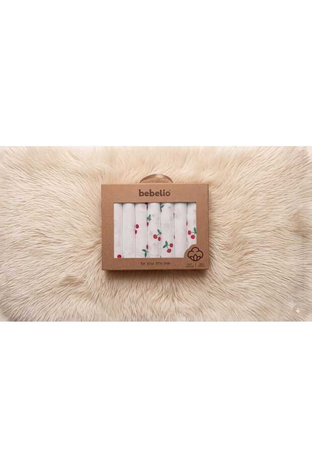 Newborn Baby Patterned 100% Cotton Combed Cotton Mouth Wipes Set of 7