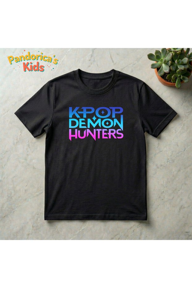 Pandorica's Kpop Demon Hunters Design Cotton Unisex Kids T-Shirt