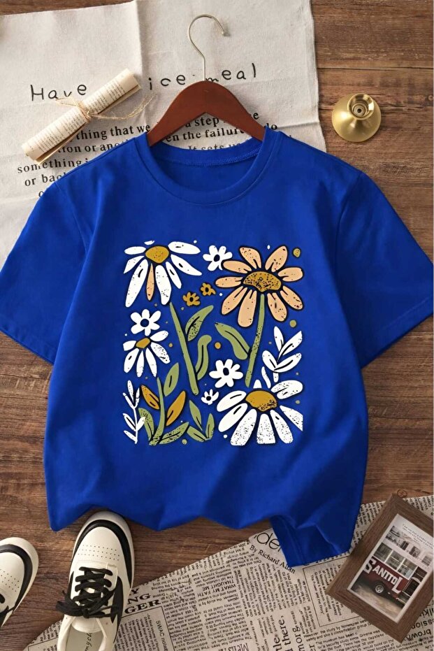 Daisy Printed Unisex Kids' T-Shirt 8Gh2
