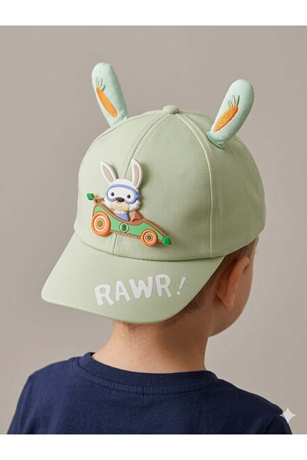 Kitti 5-8 Years Old Children's Cap with Rabbit Figure