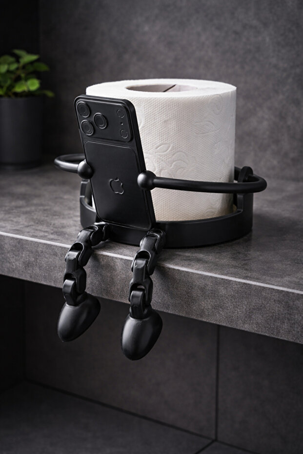 Toilet Paper Holder for iPhone - Fun Bathroom Accessory - Decorative Toilet Paper Holder