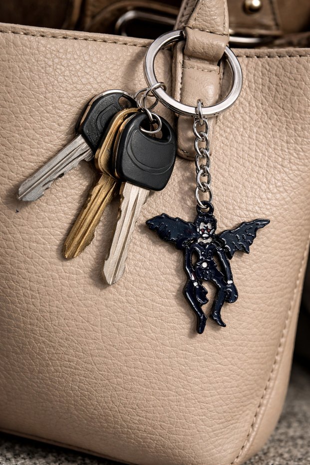 Metal Keychain with Dark Soul Figure – Unisex Anime Style Accessory