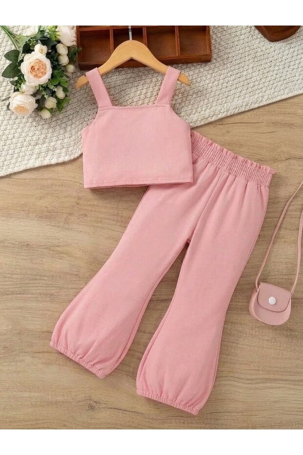 Girl's Gabardine Summer Crop & Pants Set