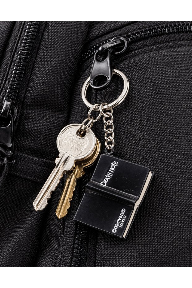 Death Note Notebook Metal Keychain Silver Color Unisex Anime Accessory