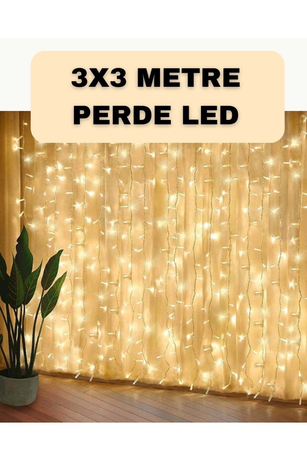 Decorative 3X3 Led Curtain Light Waterfall Design Energy Saving