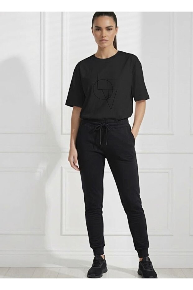 Women's Summer Tracksuit + T-Shirt Geometry Printed Oversize