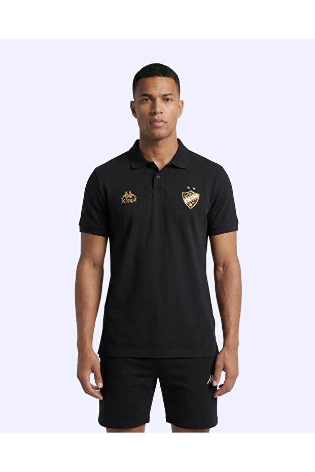 Paul Polo Men's Black Regular Polo Collar T-Shirt