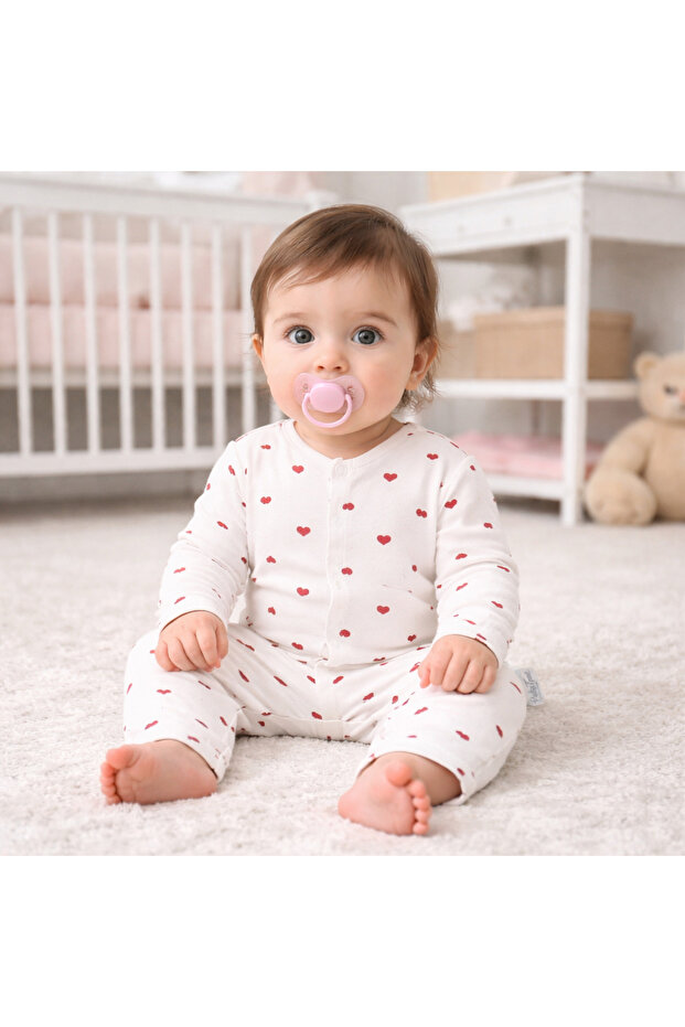 Baby Girl Patterned Cotton Jumpsuit