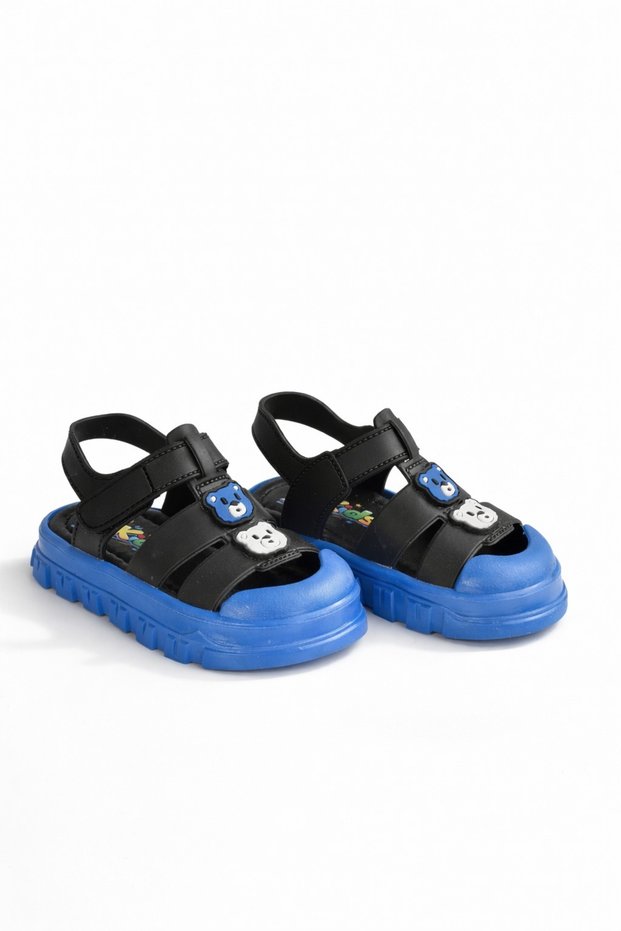 Girls' and Boys' Sandals with Cute Figures and Velcro Summer Shoes