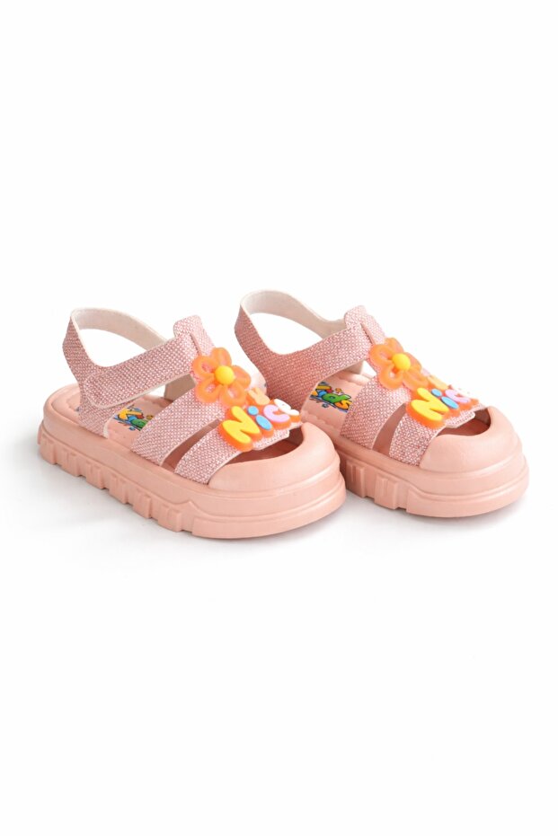 Girls' and Boys' Sandals with Cute Figures and Velcro Summer Shoes