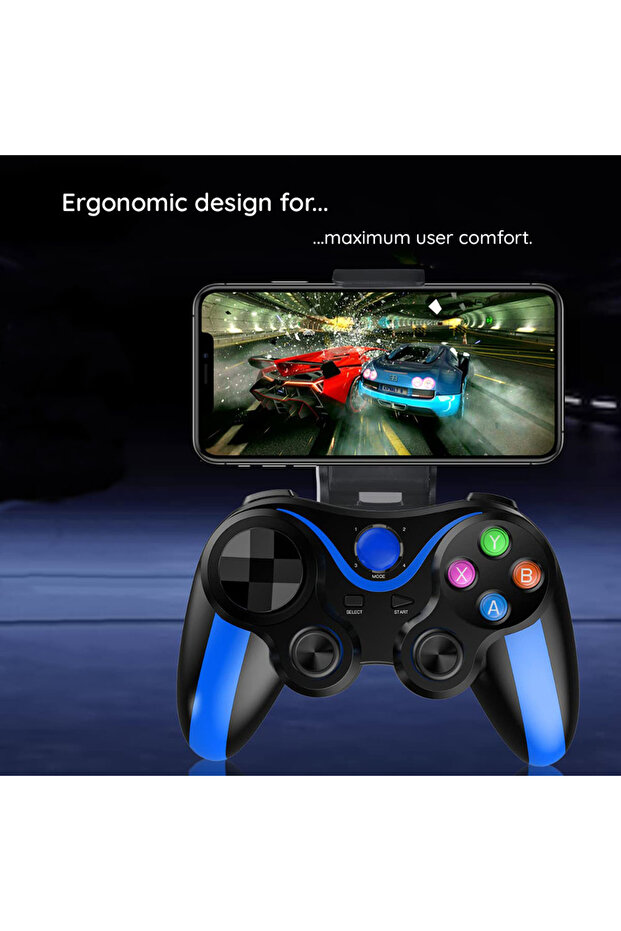 Controller gaming, Techsuit, V13, Wireless, Blue - 3