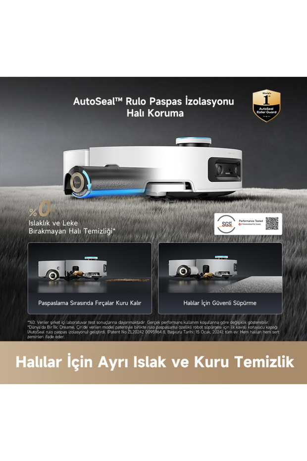 Aqua 10 Ultra Roller Robot Süpürge Beyaz, 30.000Pa Emiş Gücü - 4
