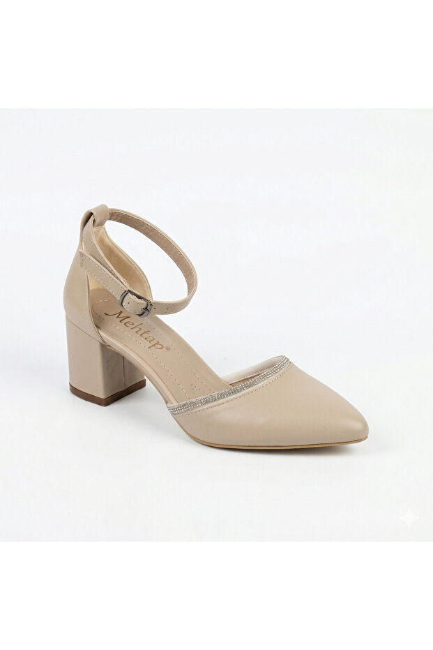 Pointed Molded Stone Carnıyarık Women's Shoes