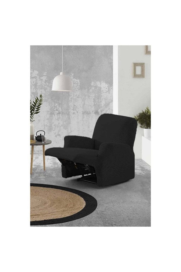 Husă fotoliu recliner Sofazip, material microfibră, culoare negru